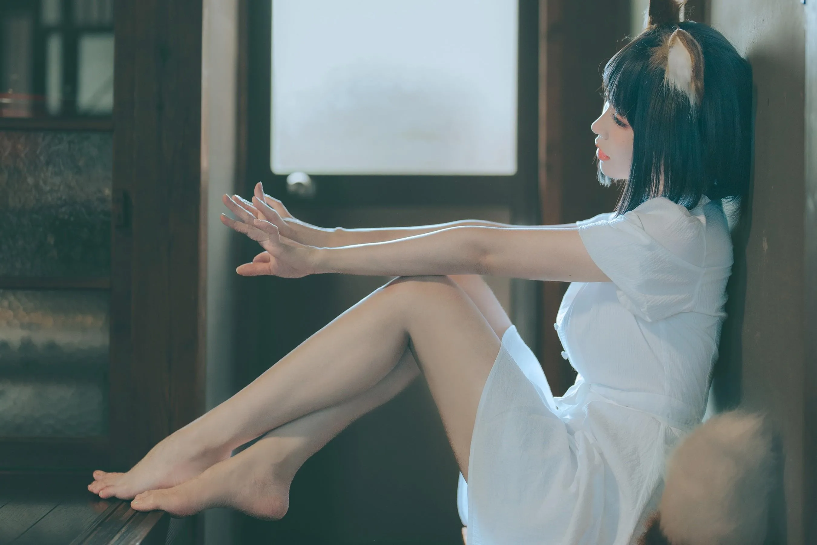 ElyEE子 – NO.114 2023.July B-Dongitsune ~White dress 白洋裝狐少女 [60P]插图9